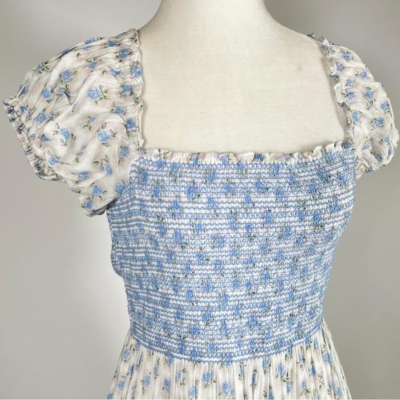 LOVESHACKFANCY Anzie powder blue maxi cottagecore dress - Picture 13 of 14